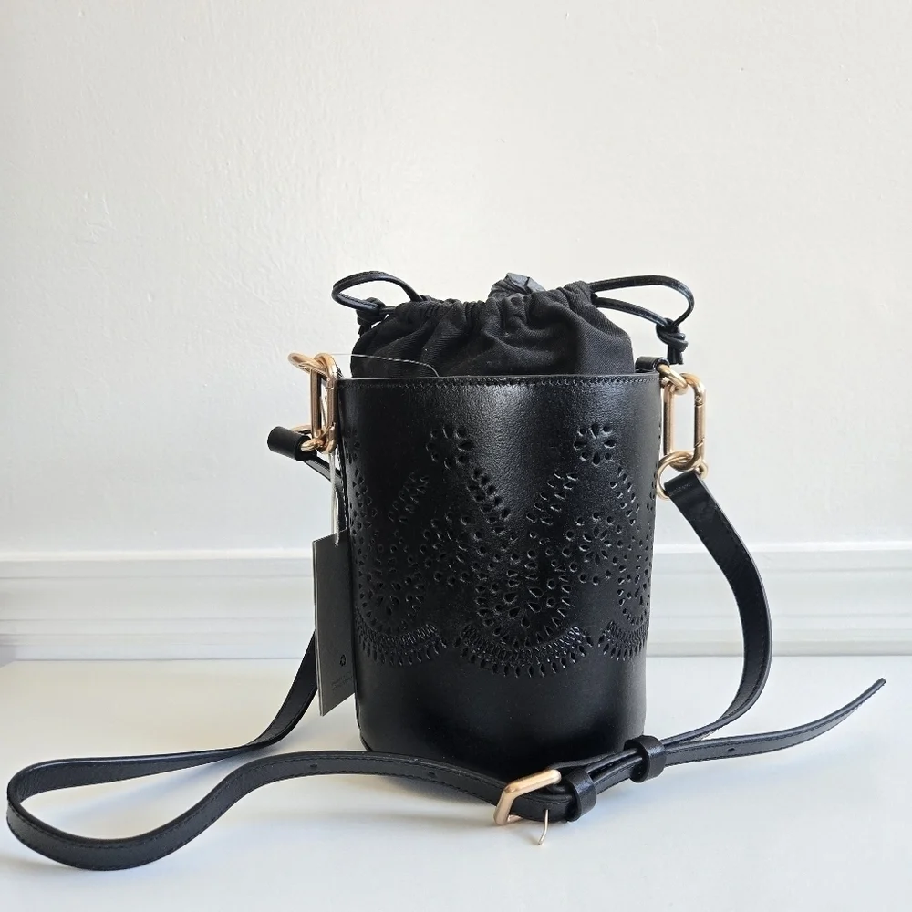 New Vanessa Bruno Holly Leather Mini Seau Limited Edition Black Bucket Handbag
